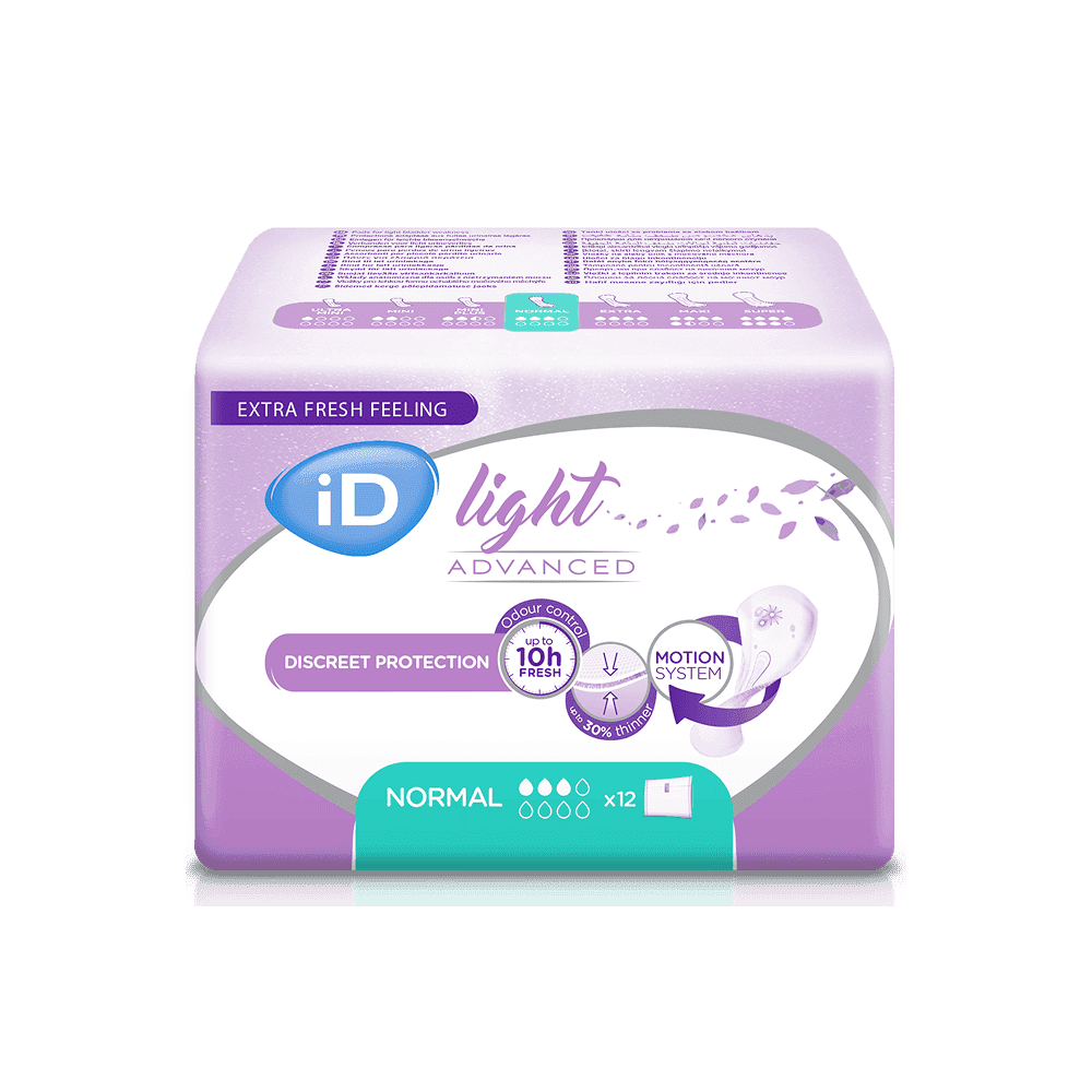 Урологические прокладки ID Light Advanced Normal, 12 штук, 3 капли