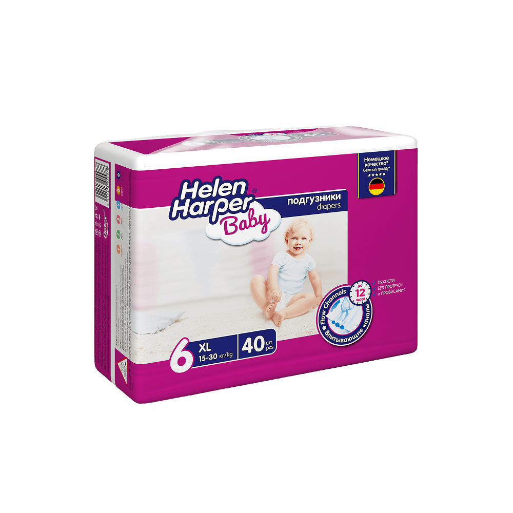 Детские подгузники Helen Harper Baby XL (15-30 кг) 40 шт