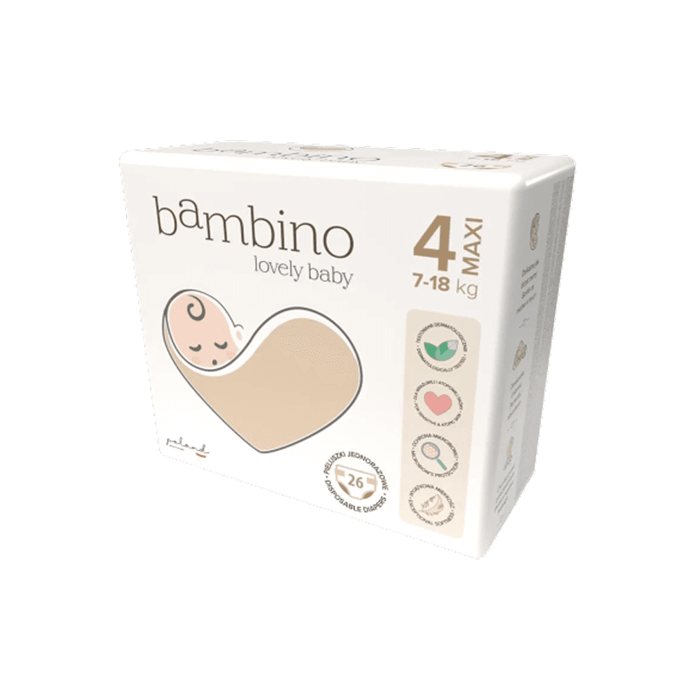 Детские подгузники Bambino Maxi 7 до 18 кг – 26шт