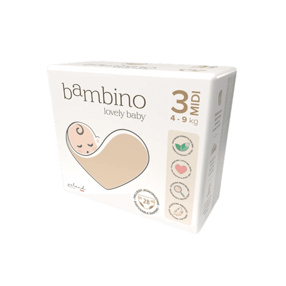 Детские подгузники Bambino Midi 4 до 9 кг – 28 шт