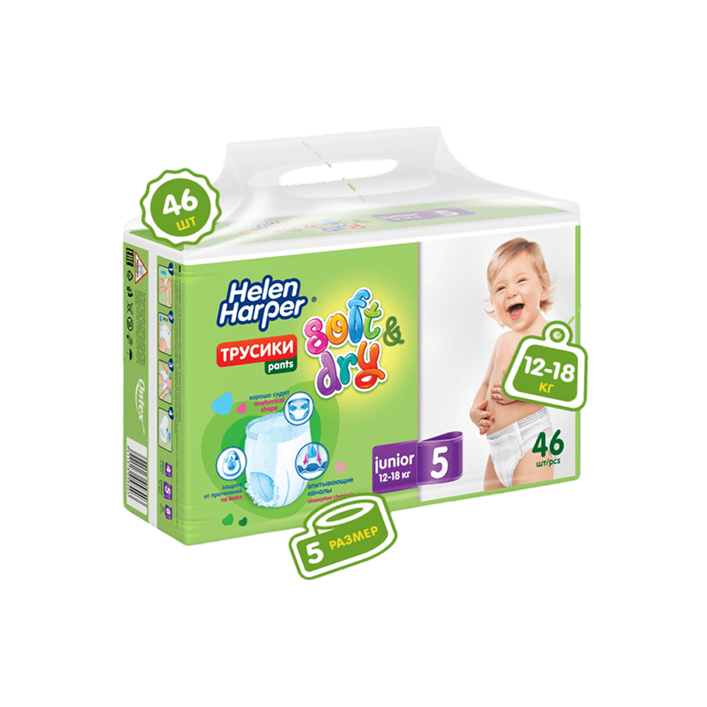 Детские подгузники-трусики Helen Harper Soft&Dry Junior 12-18 кг 46