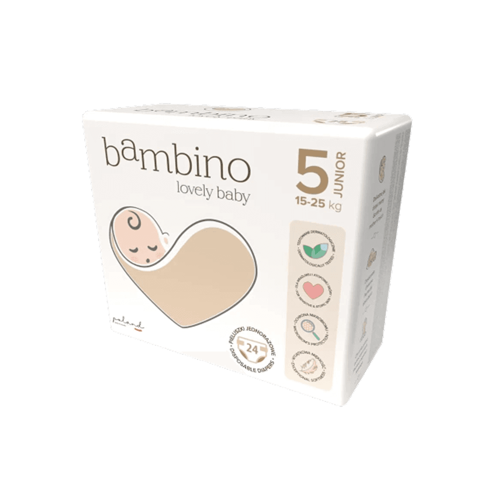 Детские подгузники Bambino Junior, 15 до 25 кг – 24шт