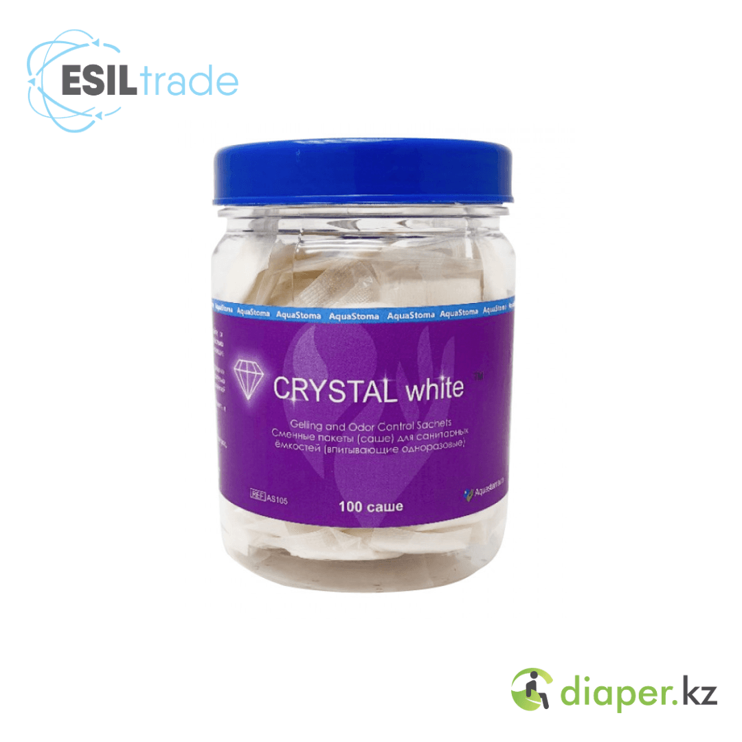Нейтрализатор запаха пакетики-саше Crystal White для калоприемников и мешков 100 шт