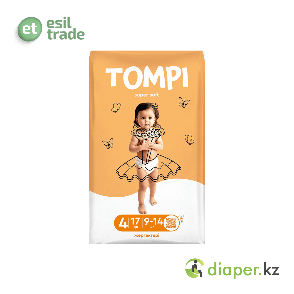 Детские подгузники Tompi Super Soft 4 9-14КГ 17 ШТ Д