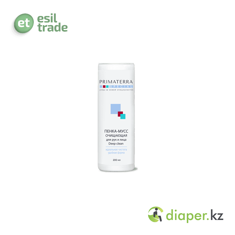 Пенка-мусс очищающая для рук и лица Deep clean линейки Primaterra Special торгового знака 200 мл