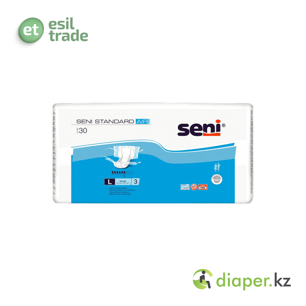 Подгузники для взрослых Seni Standart Air Large 100-150 см 30 шт.