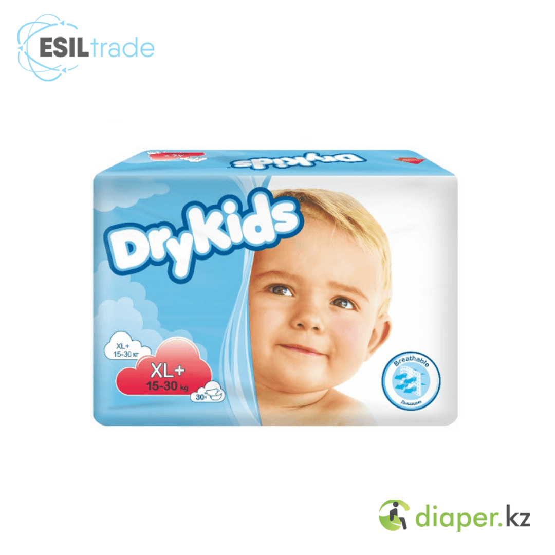 Детские подгузники Dry Kids XL Plus 15-30 кг 30