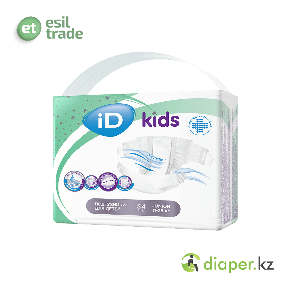 Детские подгузники iD Kids Junior 11-25кг 34