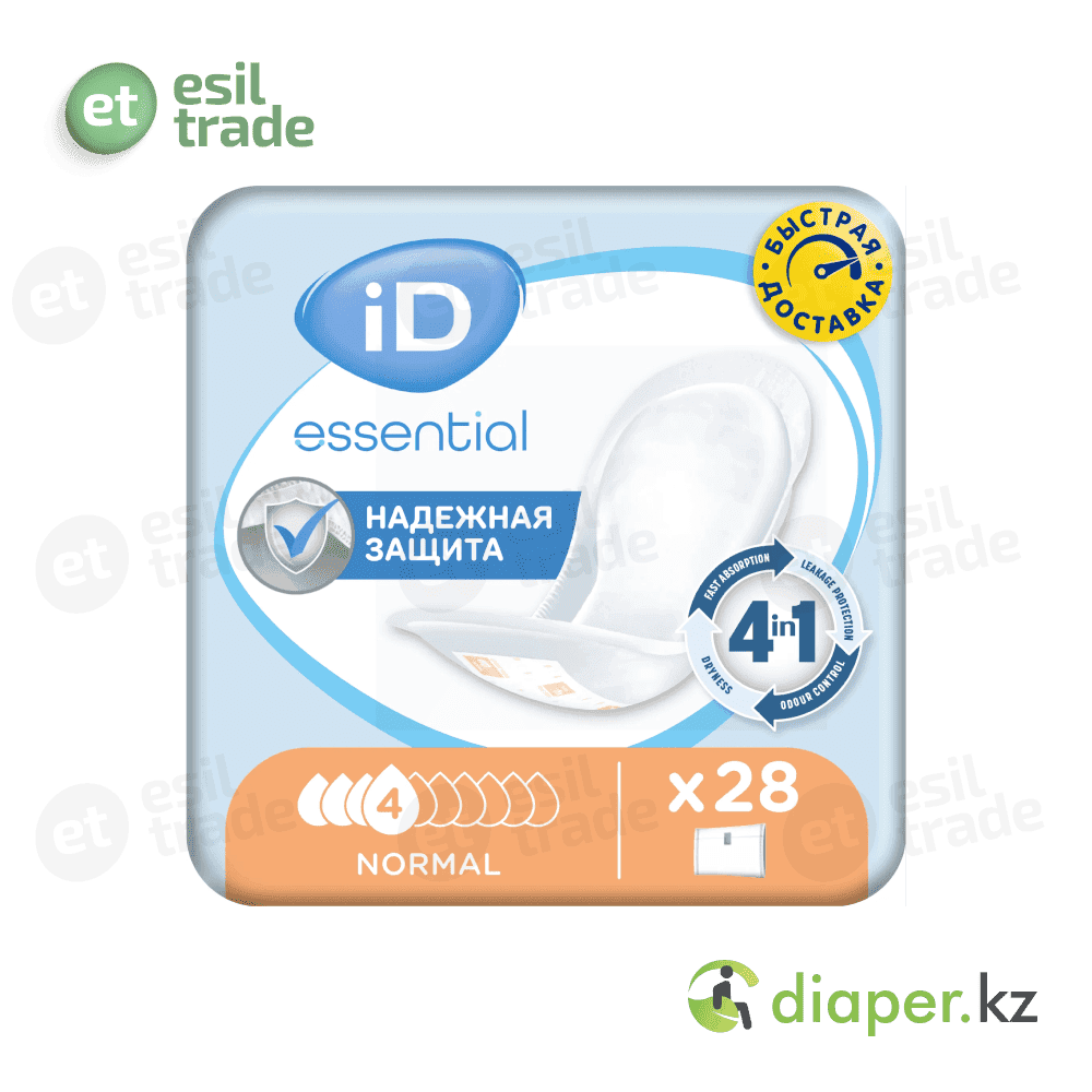 Урологические прокладки iD Light Essential Normal 28 шт 4 капли