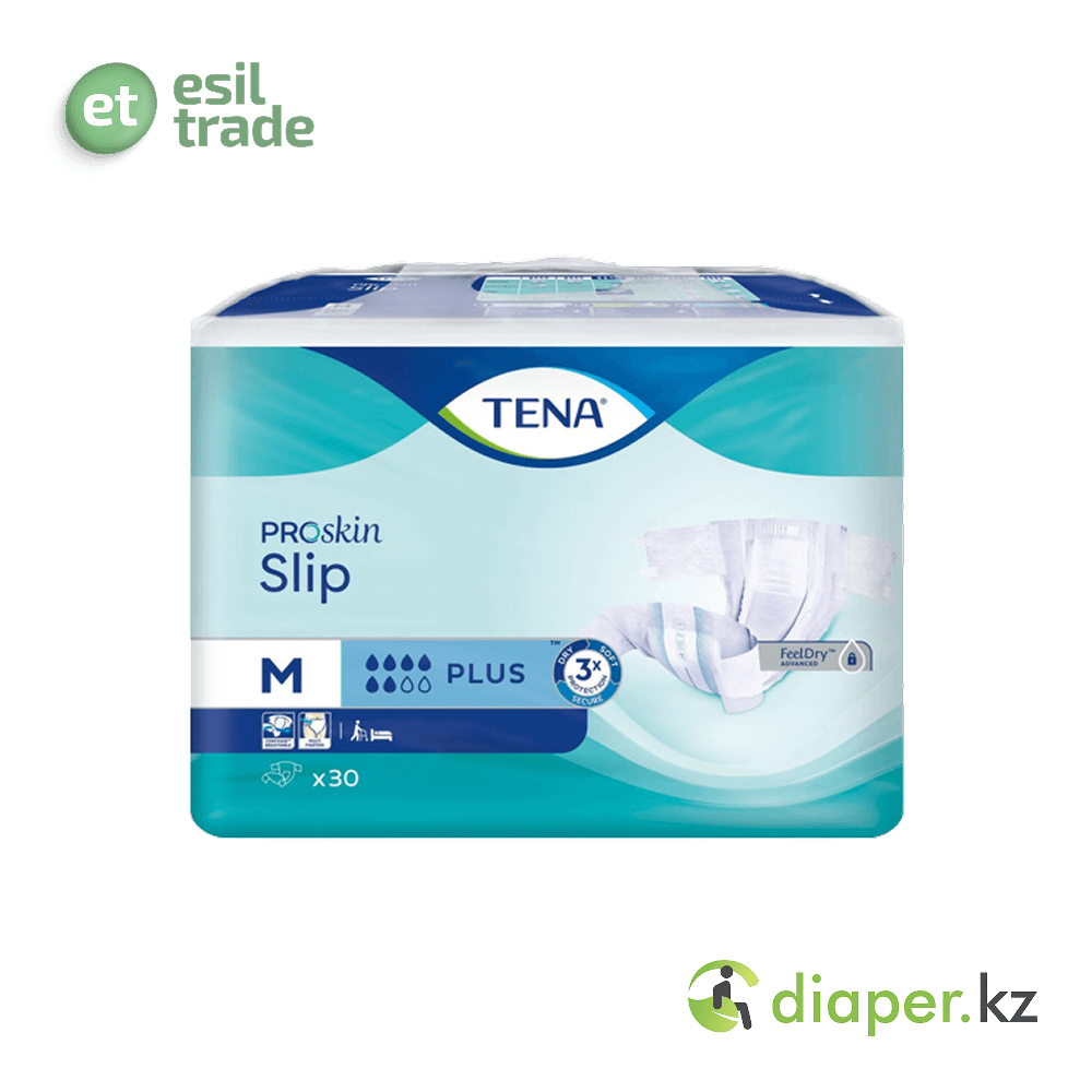 Подгузники для взрослых ТЕNА Slip Plus Proskin М 70-110 см, дыш. 30шт