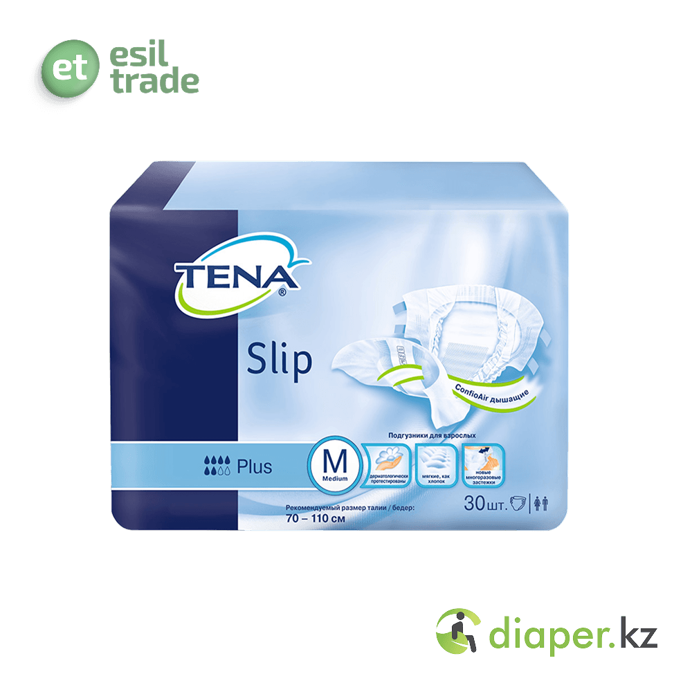 Подгузники для взрослых ТЕNА Slip Plus M дыш. 70-110 см, 30шт