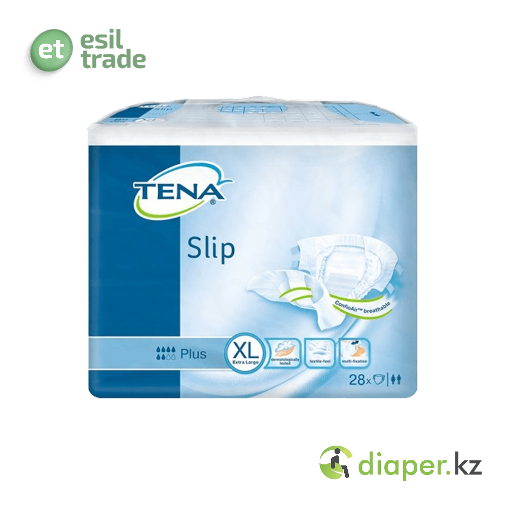 Подгузники для взрослых ТЕNА Slip Plus XL дыш. 130-175 см, 28 шт